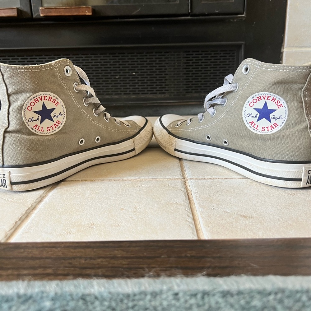 Olive Green Converse All Star High Tops 🌟